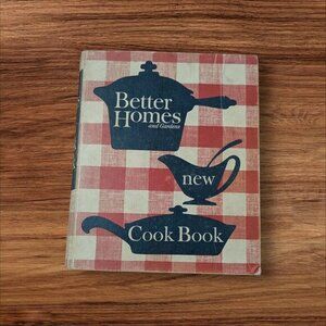 Better Homes And Gardens New Cook Book 1953 Red Plaid Hardcover Retro Kitchen Co
